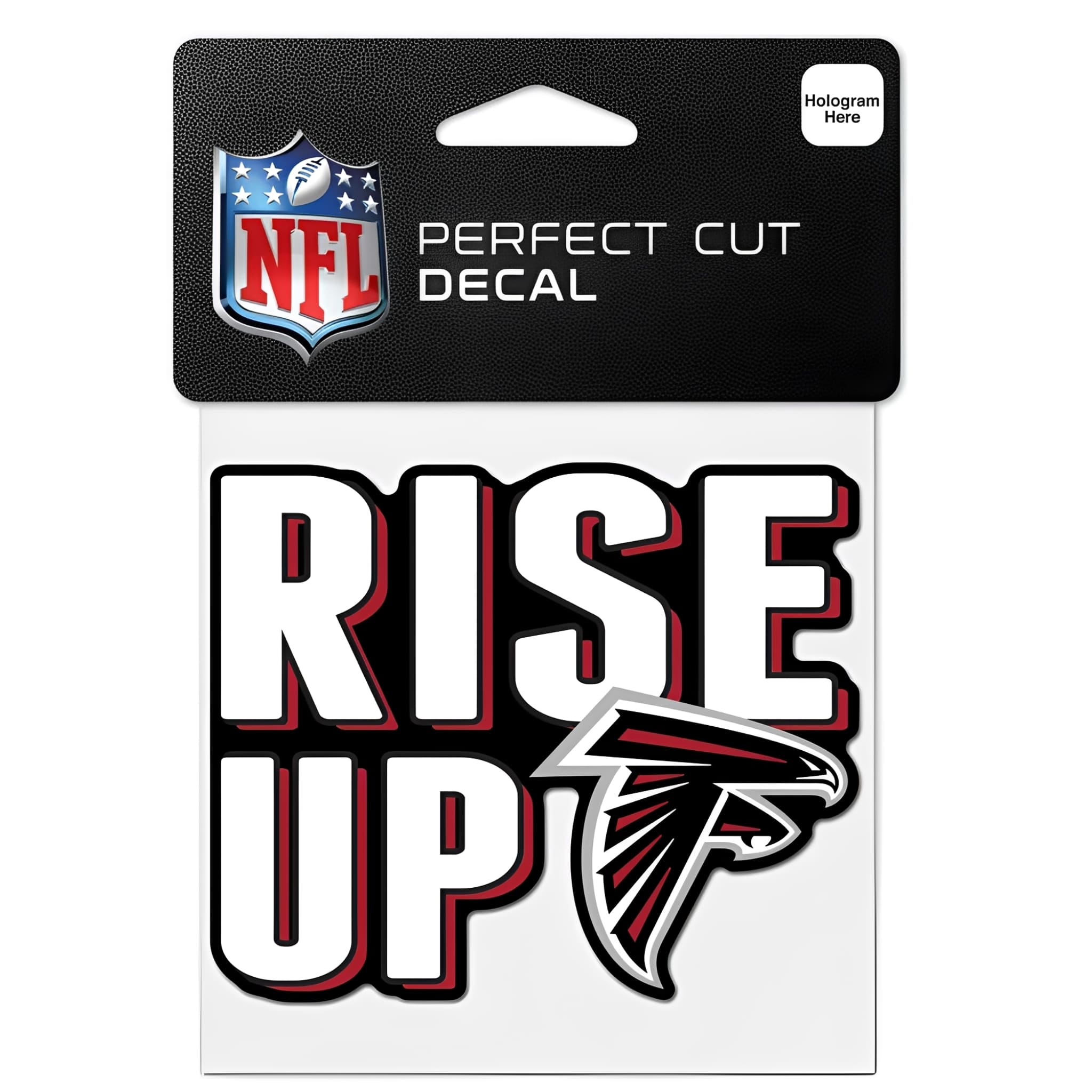 NFL Aufkleber Atlanta Falcons Slogan Perfect Cut Decal 4" x 4"