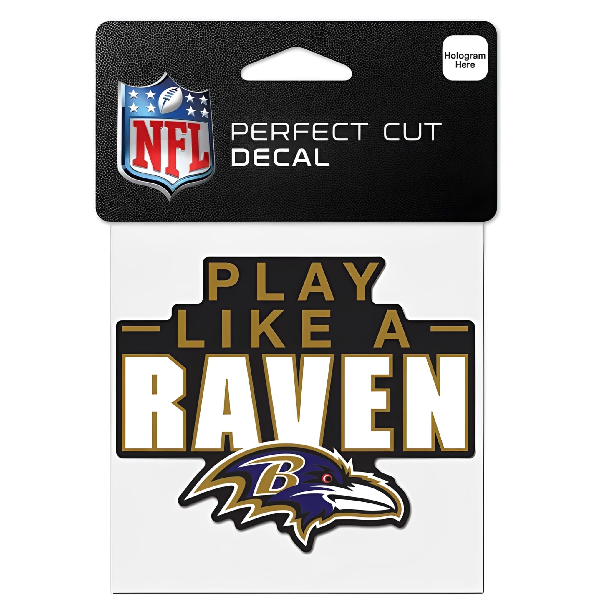 NFL Aufkleber Baltimore Ravens Slogan Perfect Cut Decal 4" x 4"