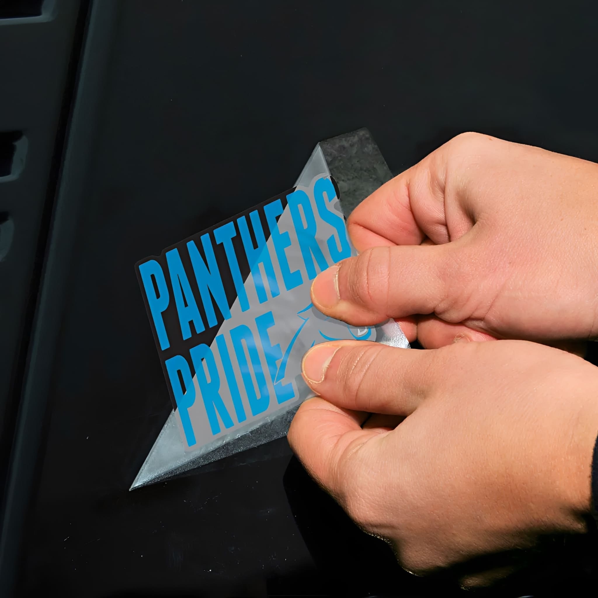 NFL Aufkleber Carolina Panthers Slogan Perfect Cut Decal 4" x 4"