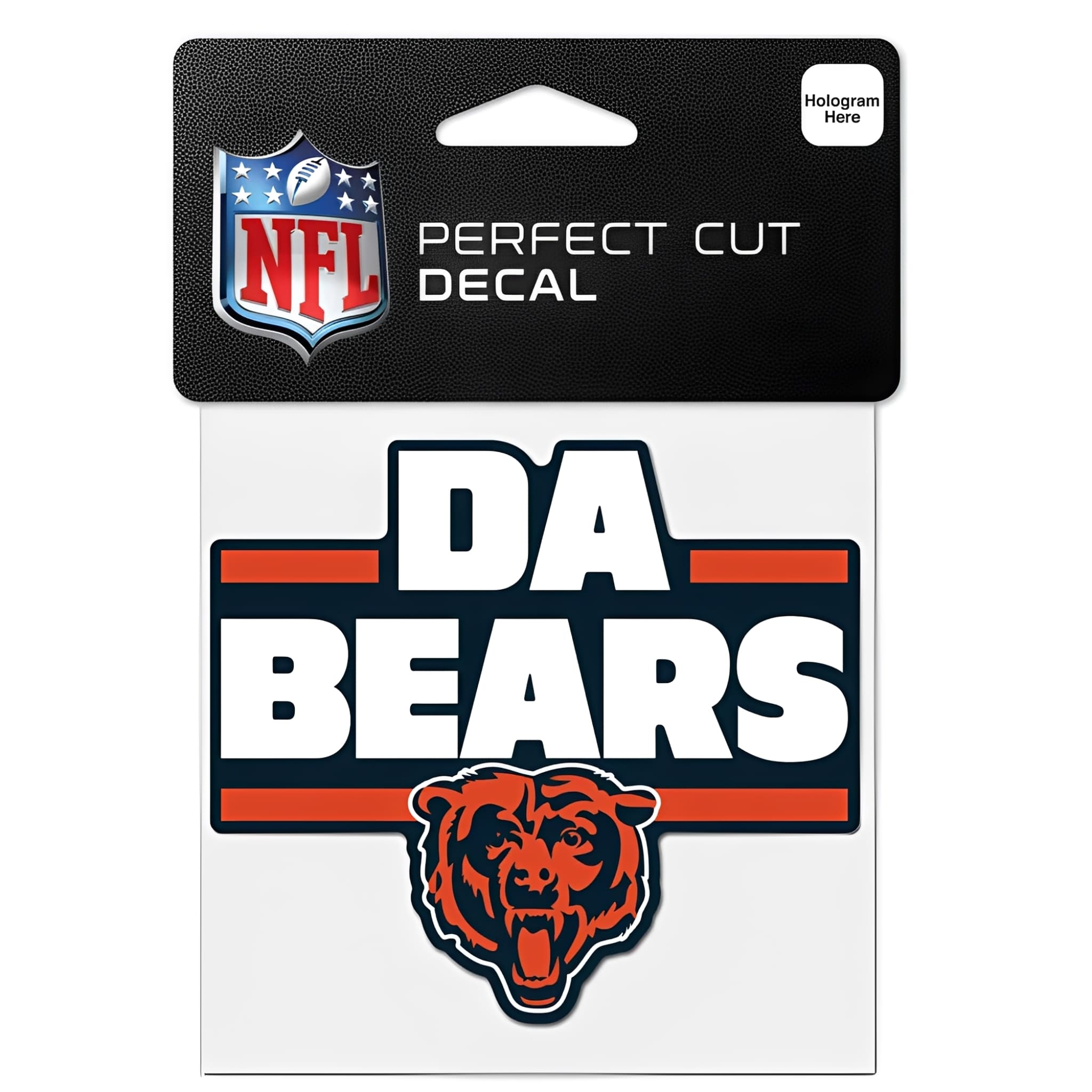 NFL Aufkleber Chicago Bears Slogan Perfect Cut Color Decal 4" x 4"