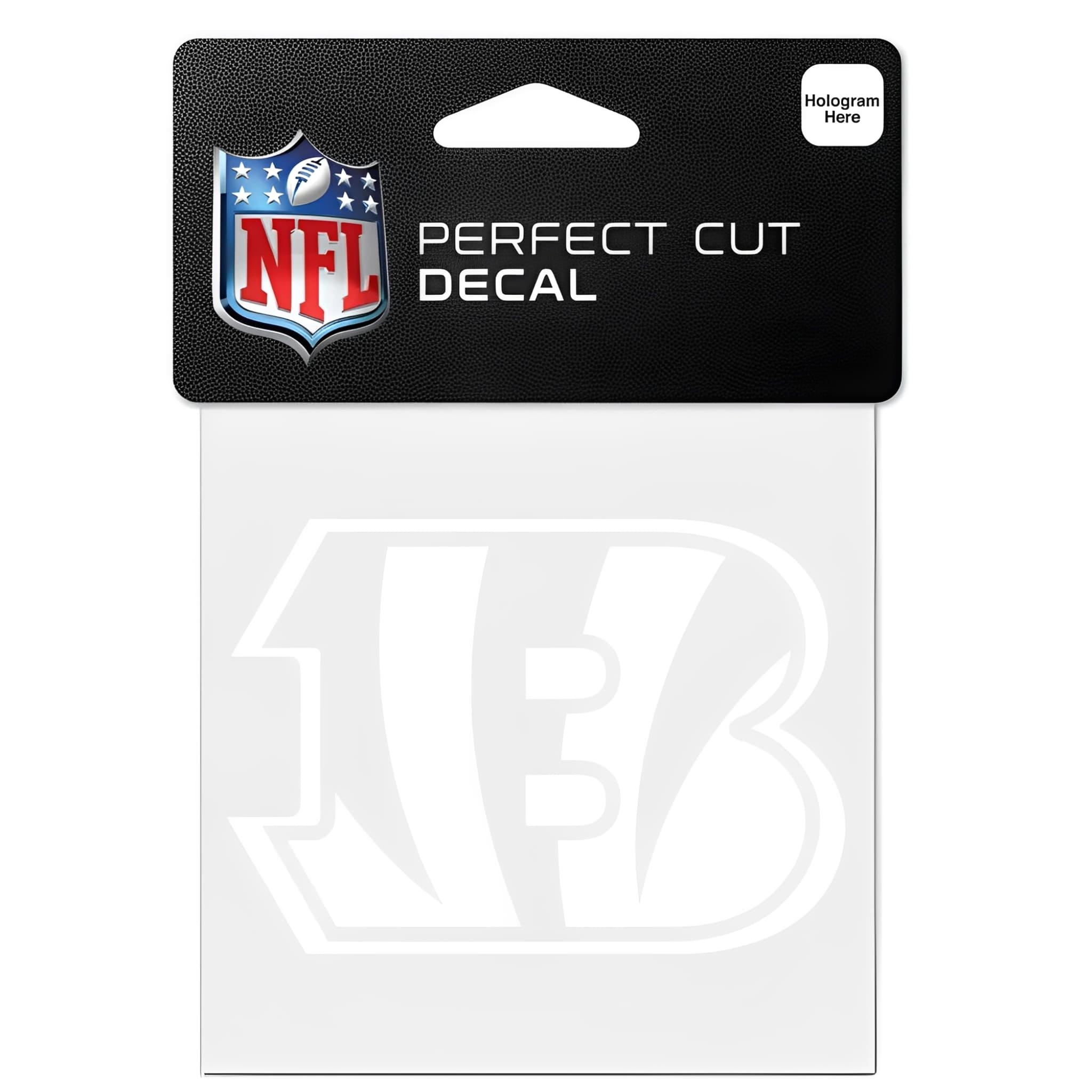 NFL Aufkleber Cincinnati Bengals Perfect Cut White Decal 4" x 4"