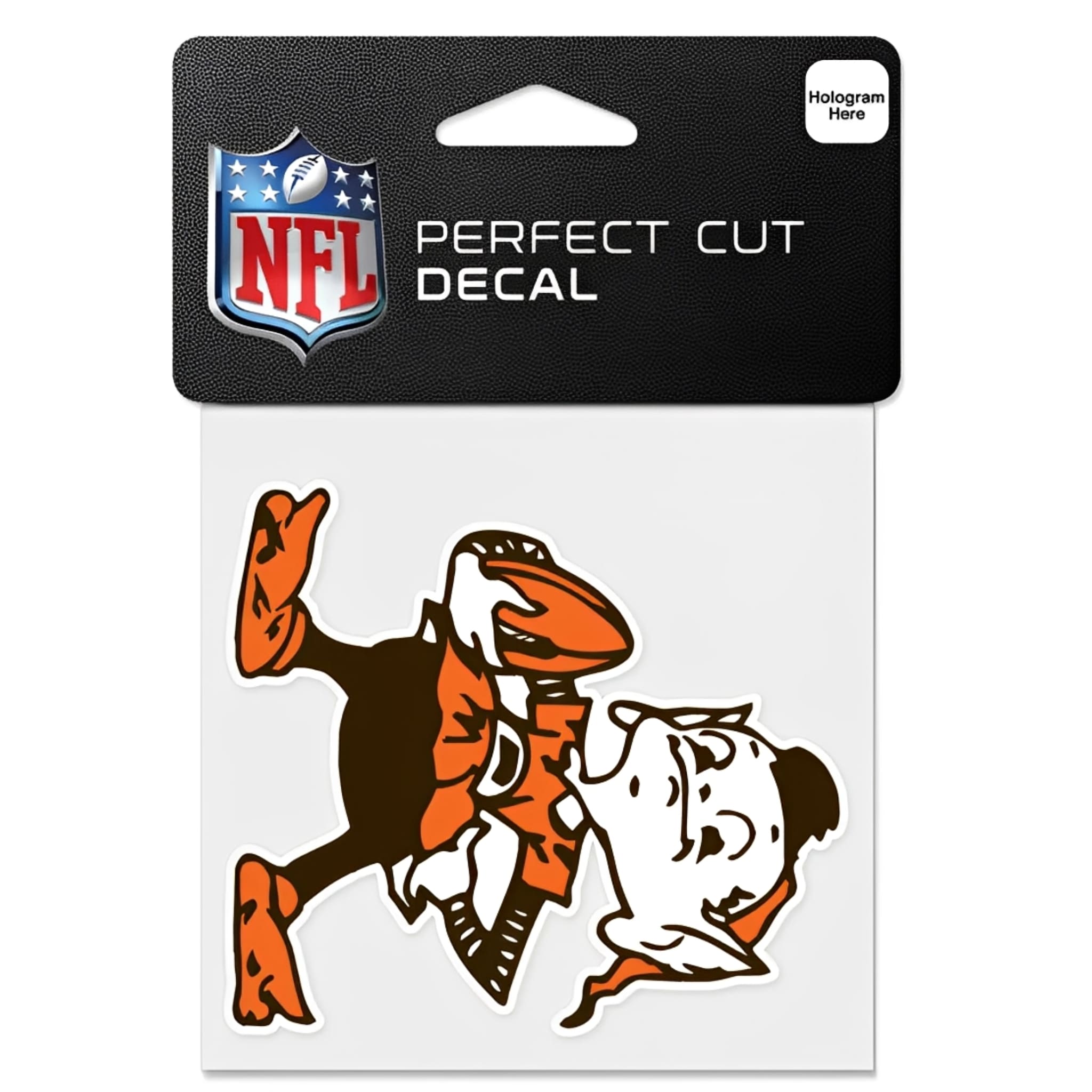 NFL Aufkleber Cleveland Browns Classic Logo Retro Perfect Cut Color Decal 4" x 4"