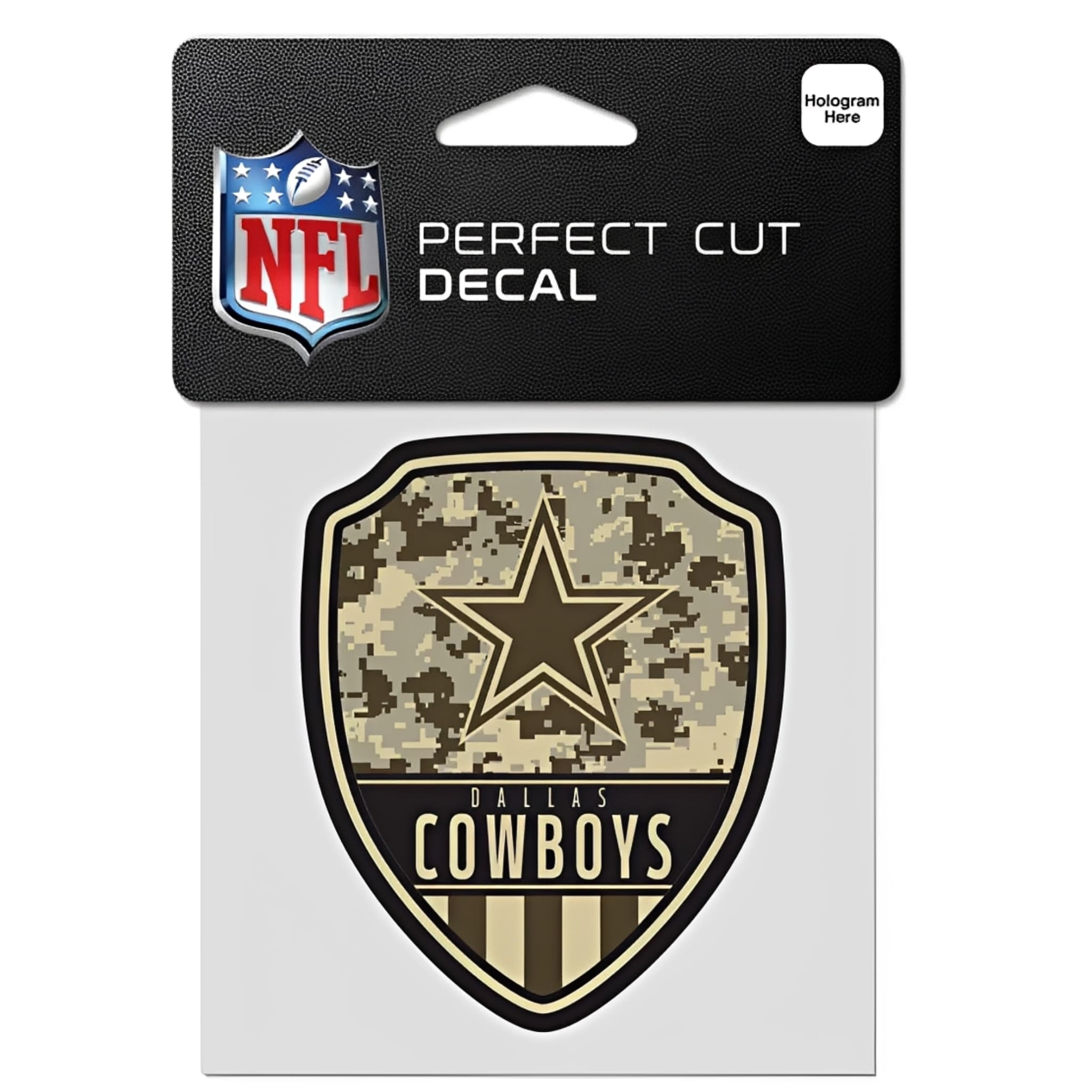 NFL Aufkleber Dallas Cowboys Digi Camo Perfect Cut Color Decal 4" x 4"