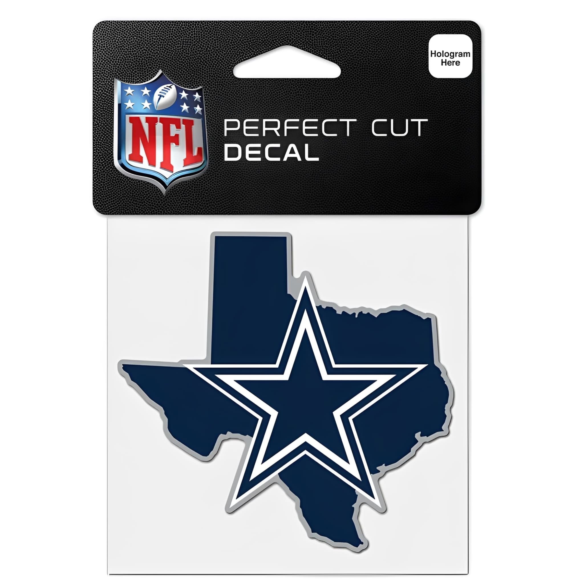 NFL Aufkleber Dallas Cowboys State Shaped Perfect Cut Color Decal 4" x 4"