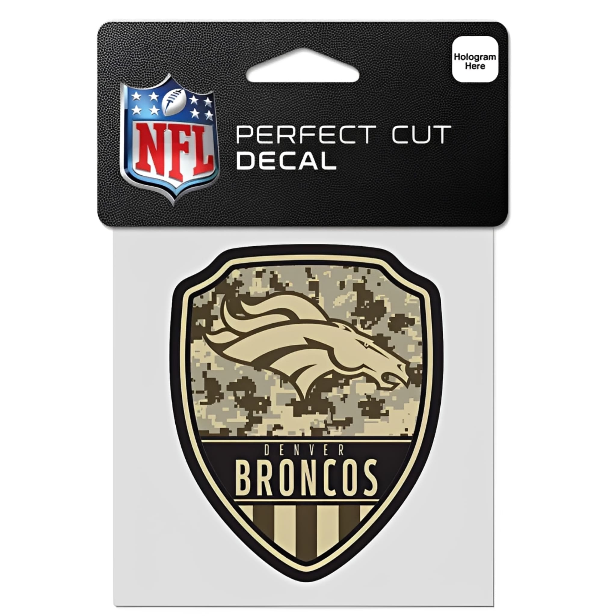 NFL Aufkleber Denver Broncos Digi Camo Perfect Cut Color Decal 4" x 4"