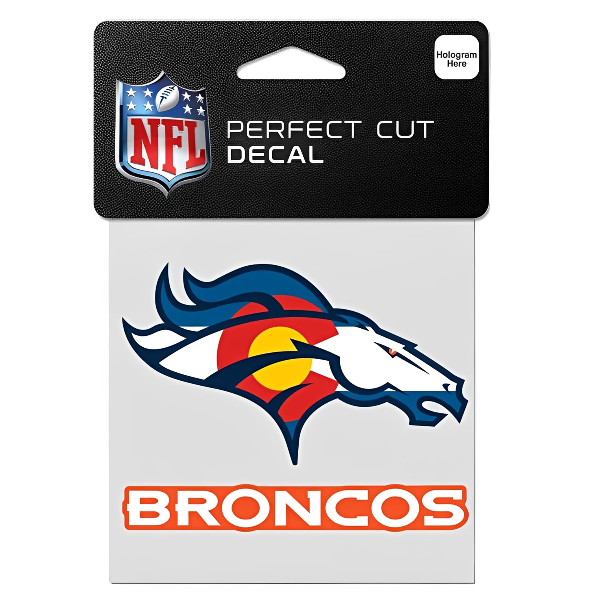 NFL Aufkleber Denver Broncos Perfect Cut Color Decal 4" x 4"