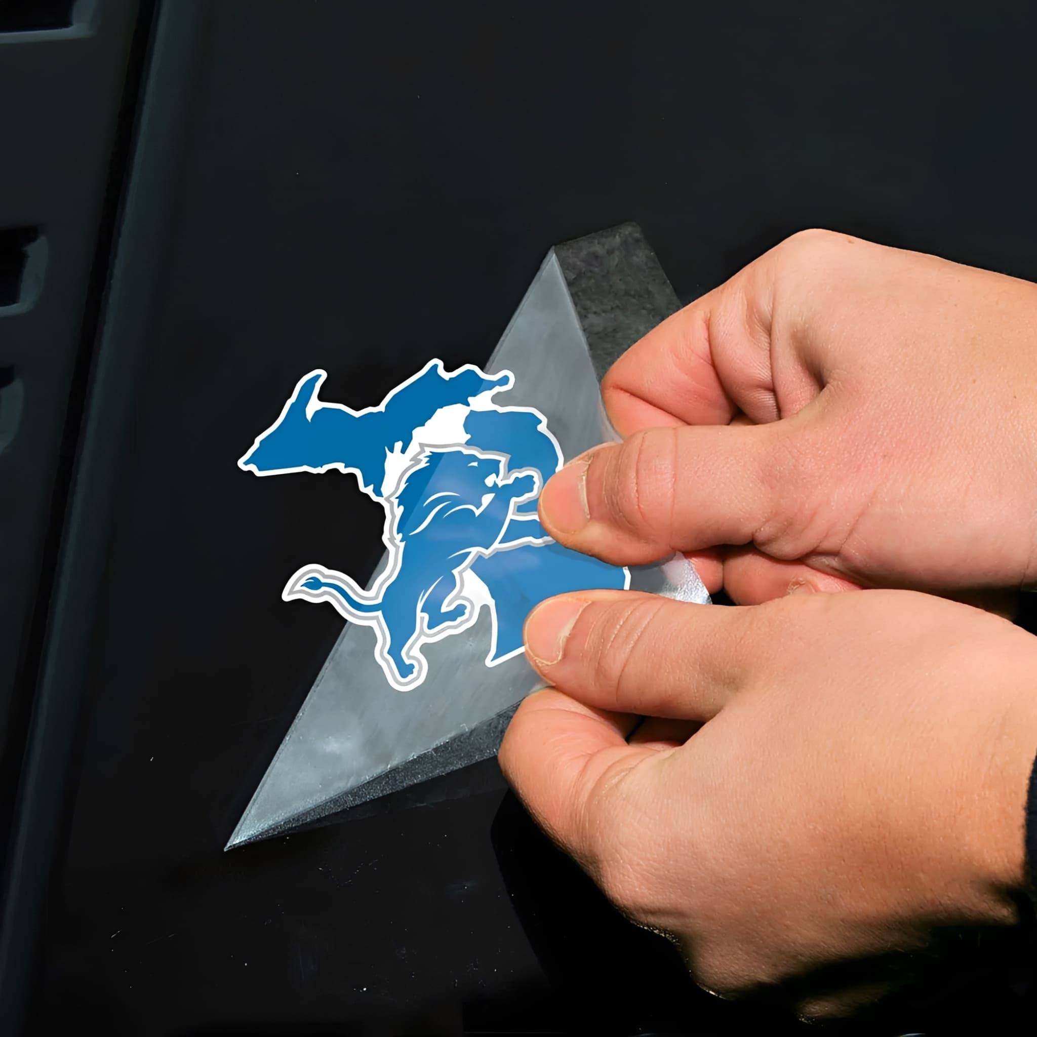 NFL Aufkleber Detroit Lions State Shaped Perfect Cut Color Decal 4" x 4"