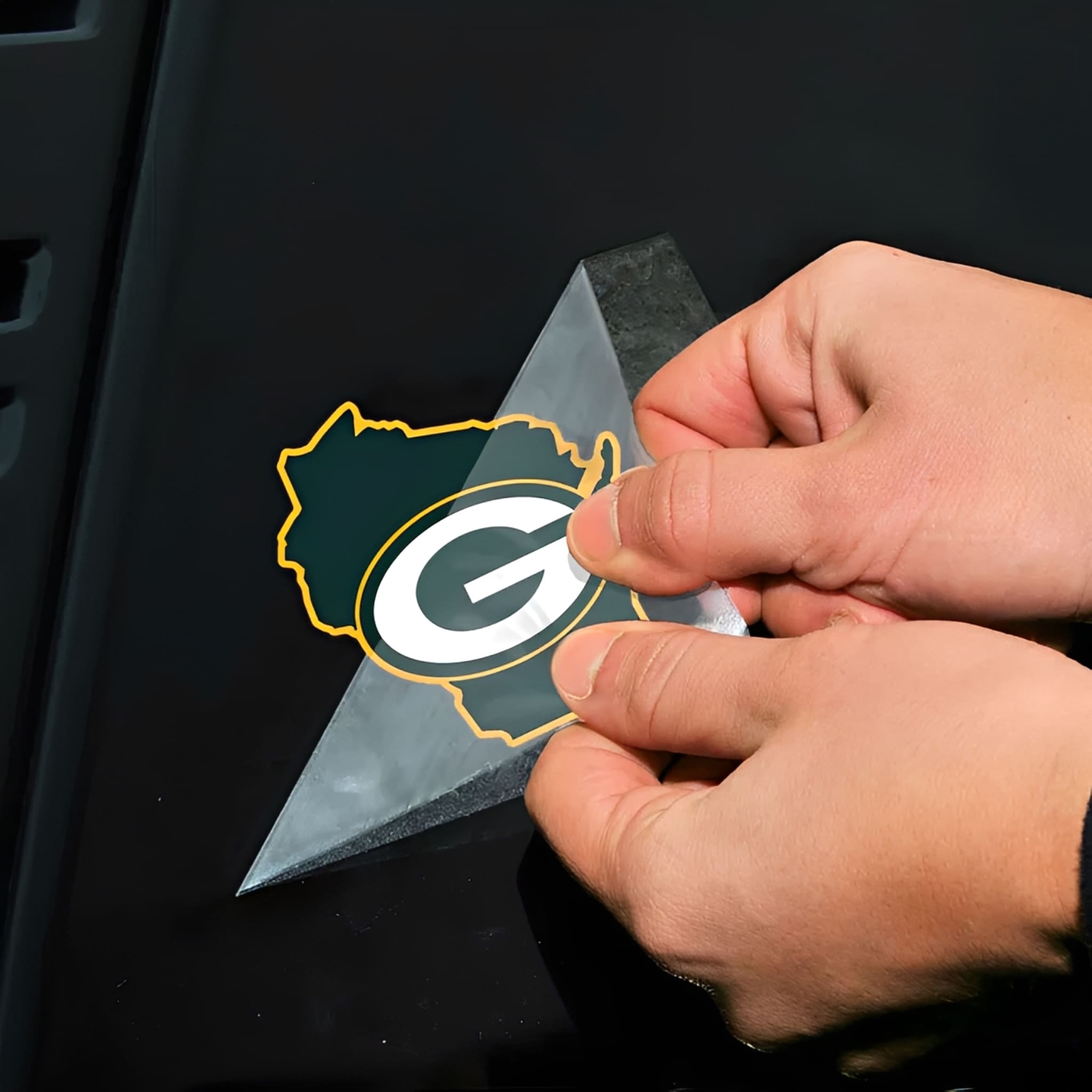 NFL Aufkleber Green Bay Packers State Shaped Perfect Cut Color Decal 4" x 4"