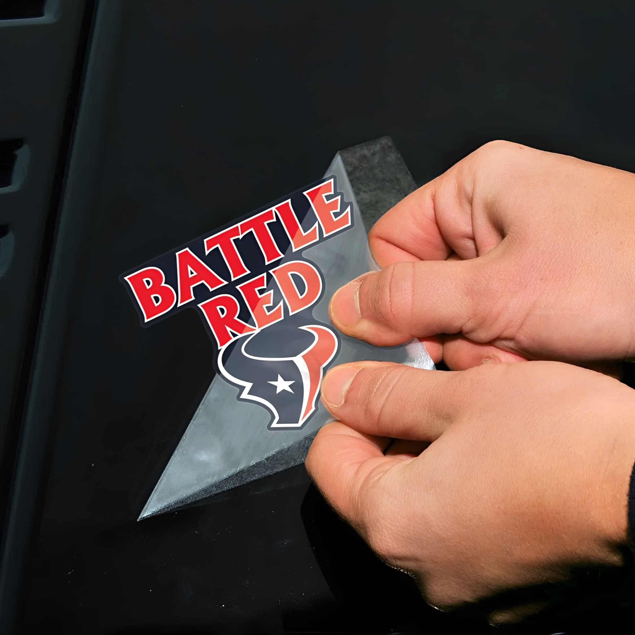 NFL Aufkleber Houston Texans Slogan Perfect Cut Color Decal 4" x 4"