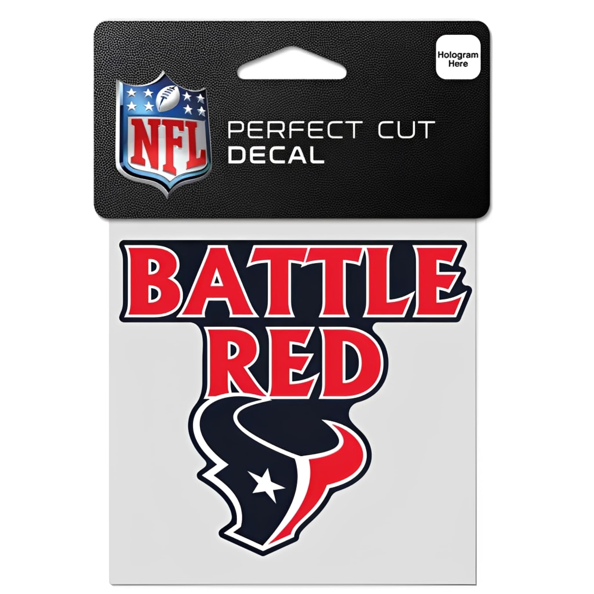 NFL Aufkleber Houston Texans Slogan Perfect Cut Color Decal 4" x 4"