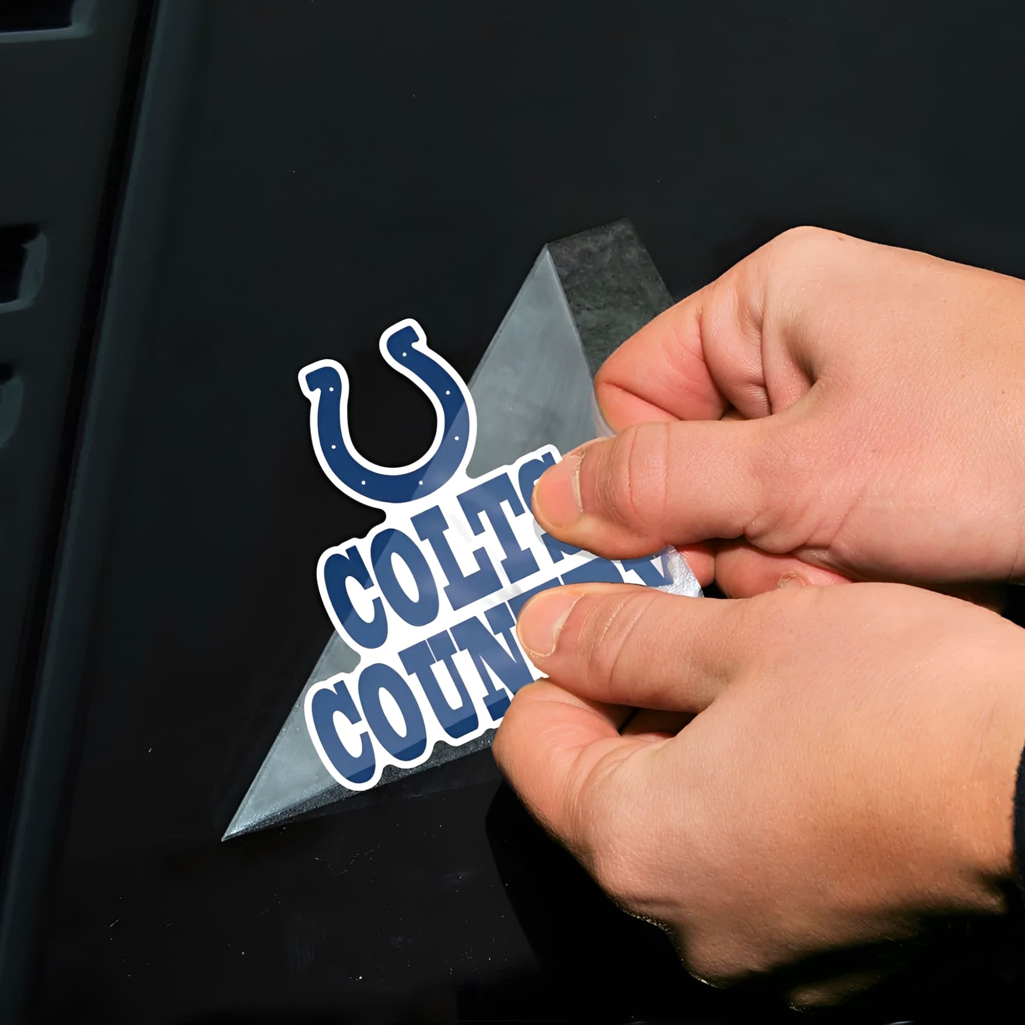 NFL Aufkleber Indianapolis Colts Slogan Perfect Cut Color Decal 4" x 4"