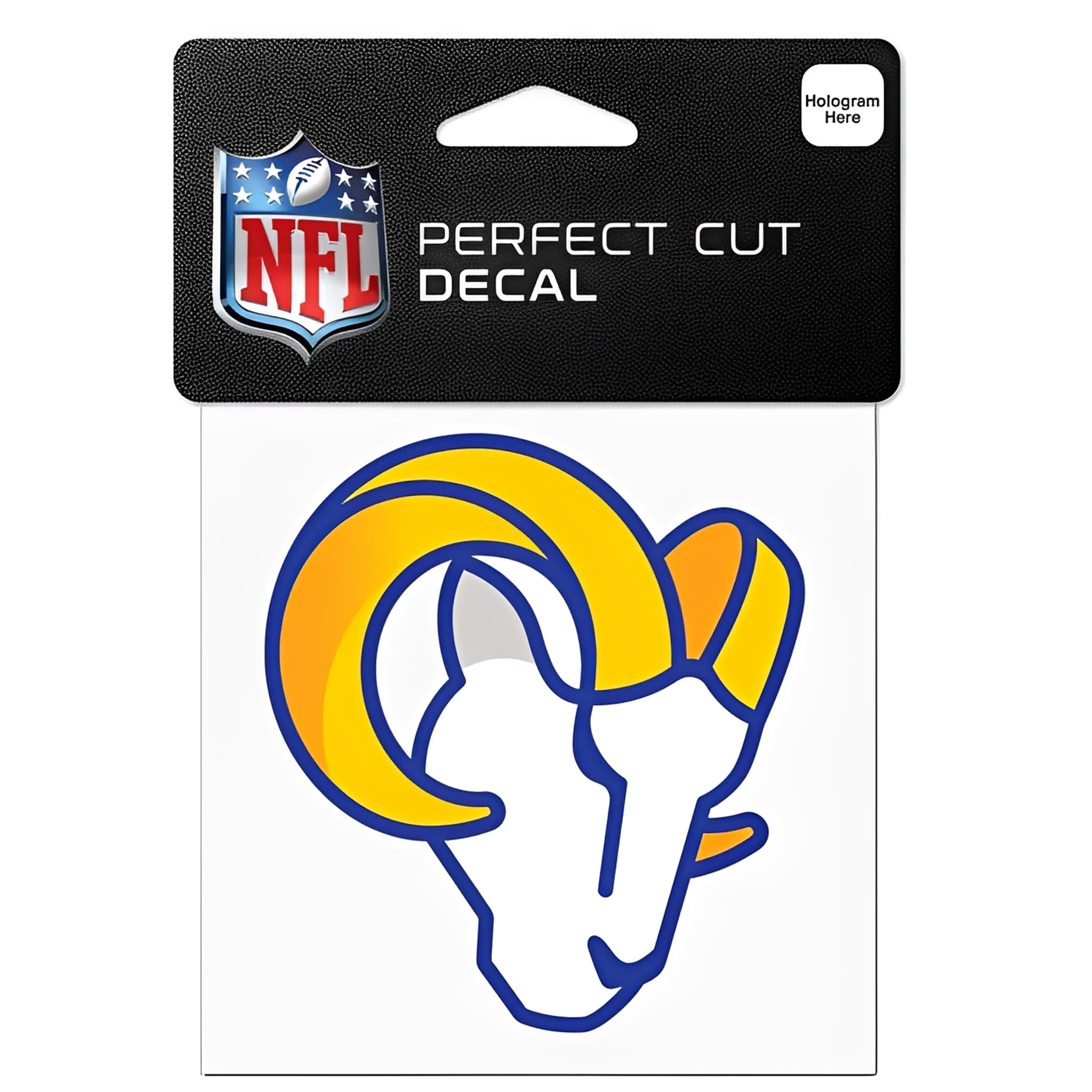 NFL Aufkleber Los Angeles Rams Secondary Logo Perfect Cut Color Decal 4" x 4"