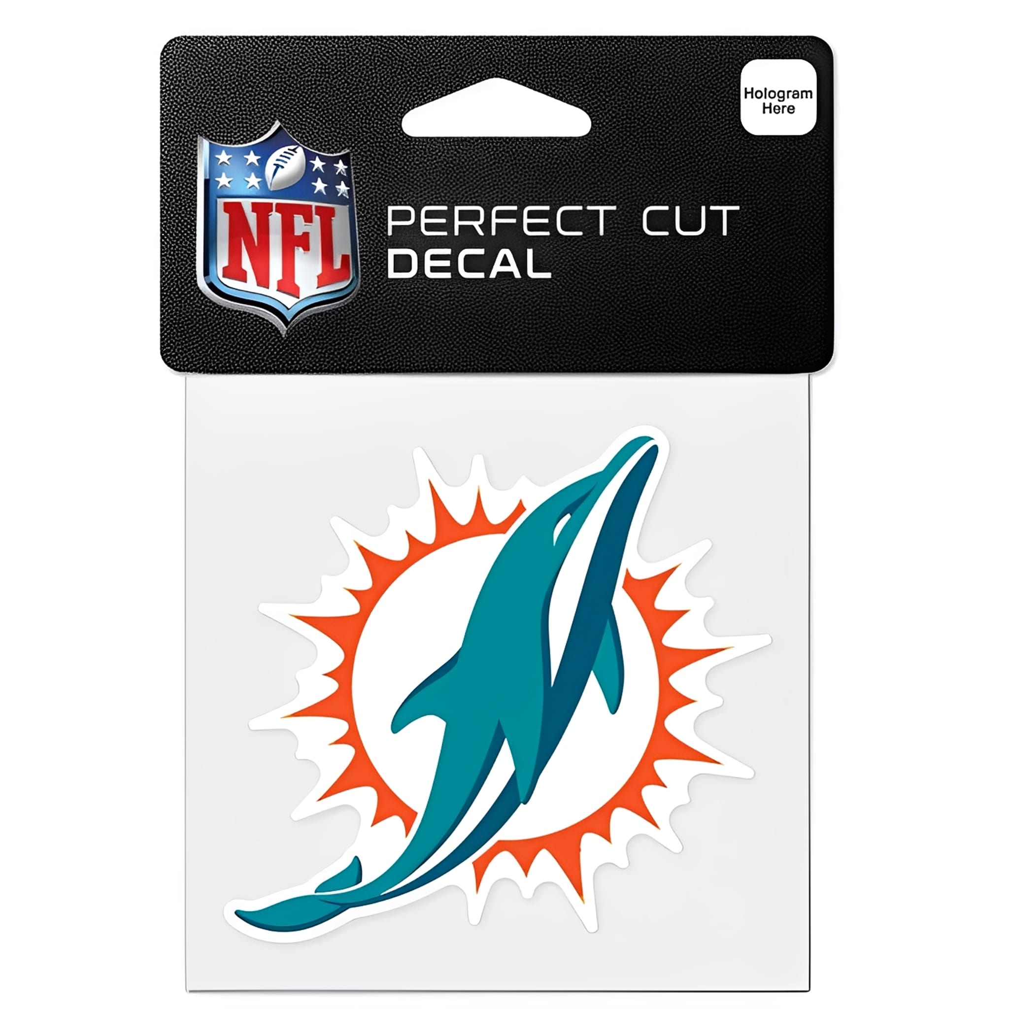 NFL Aufkleber Miami Dolphins Perfect Cut Color Decal 4" x 4"