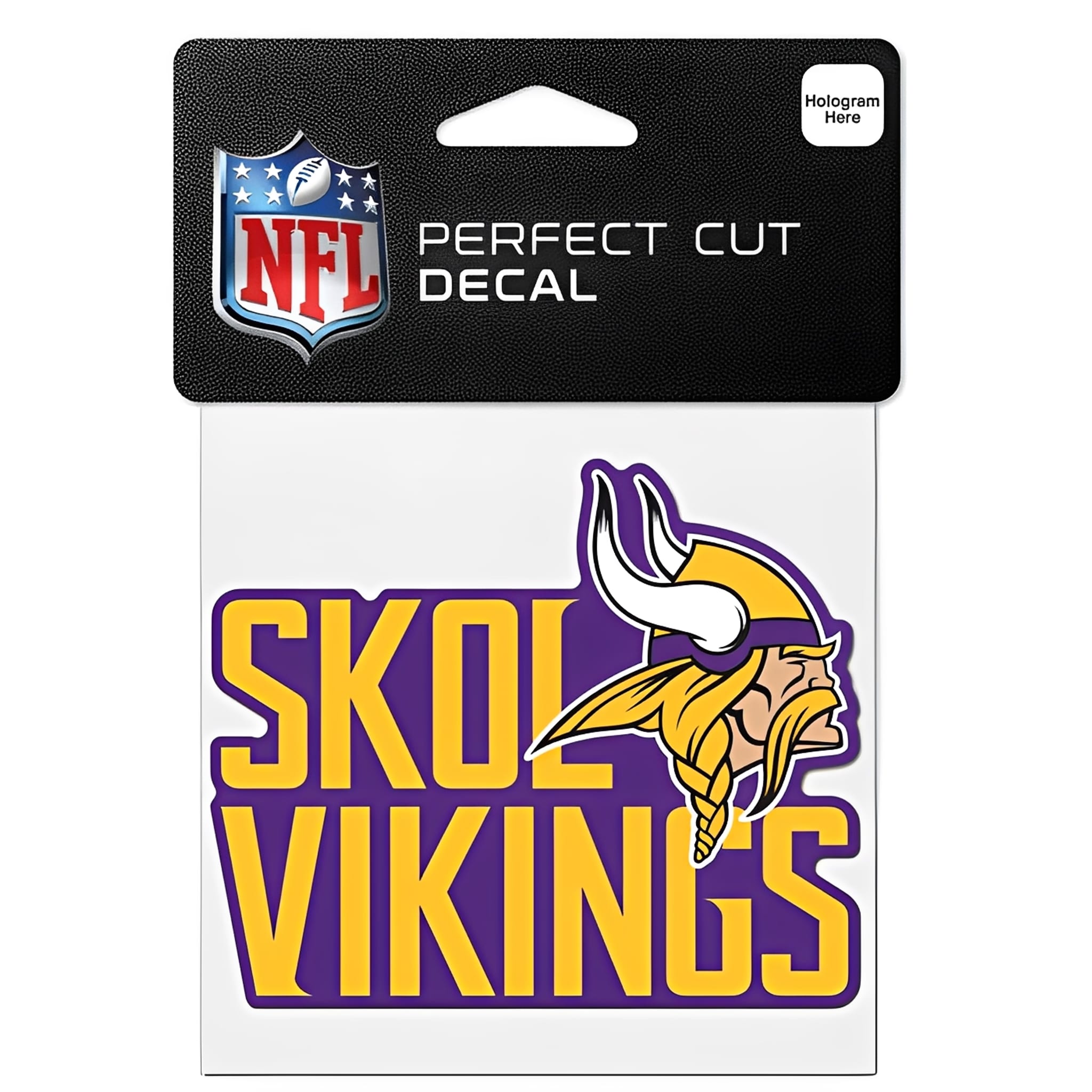 NFL Aufkleber Minnesota Vikings Slogan Perfect Cut Color Decal 4" x 4"