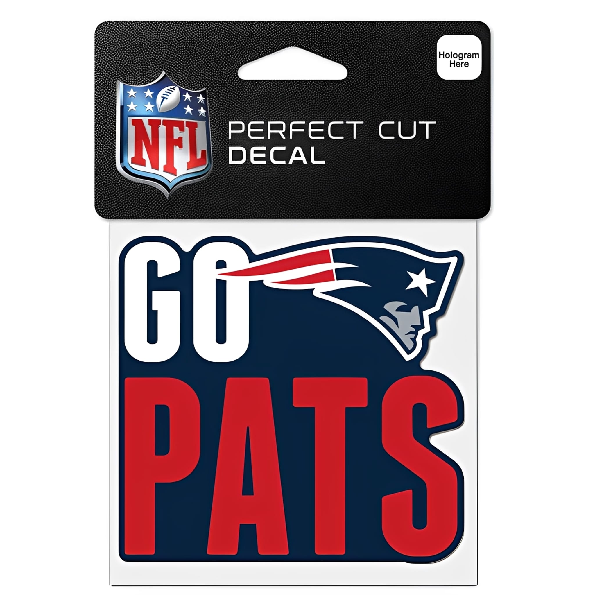 NFL Aufkleber New England Patriots Slogan Perfect Cut Color Decal 4" x 4"