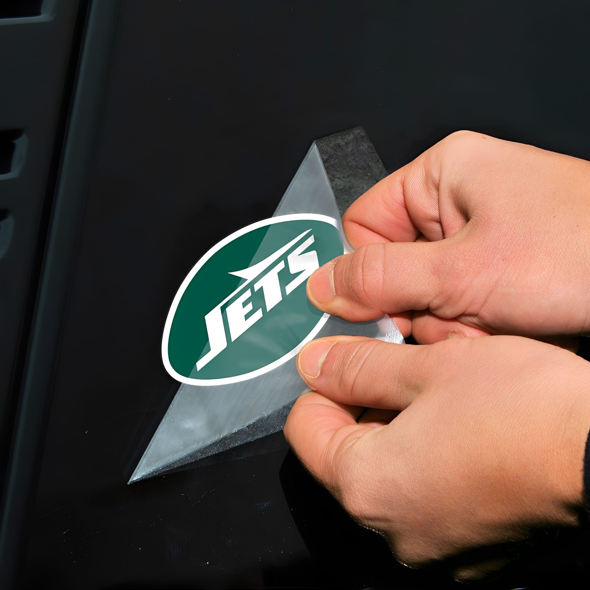 NFL Aufkleber New York Jets Perfect Cut Color Decal 4" x 4" - Anwendung