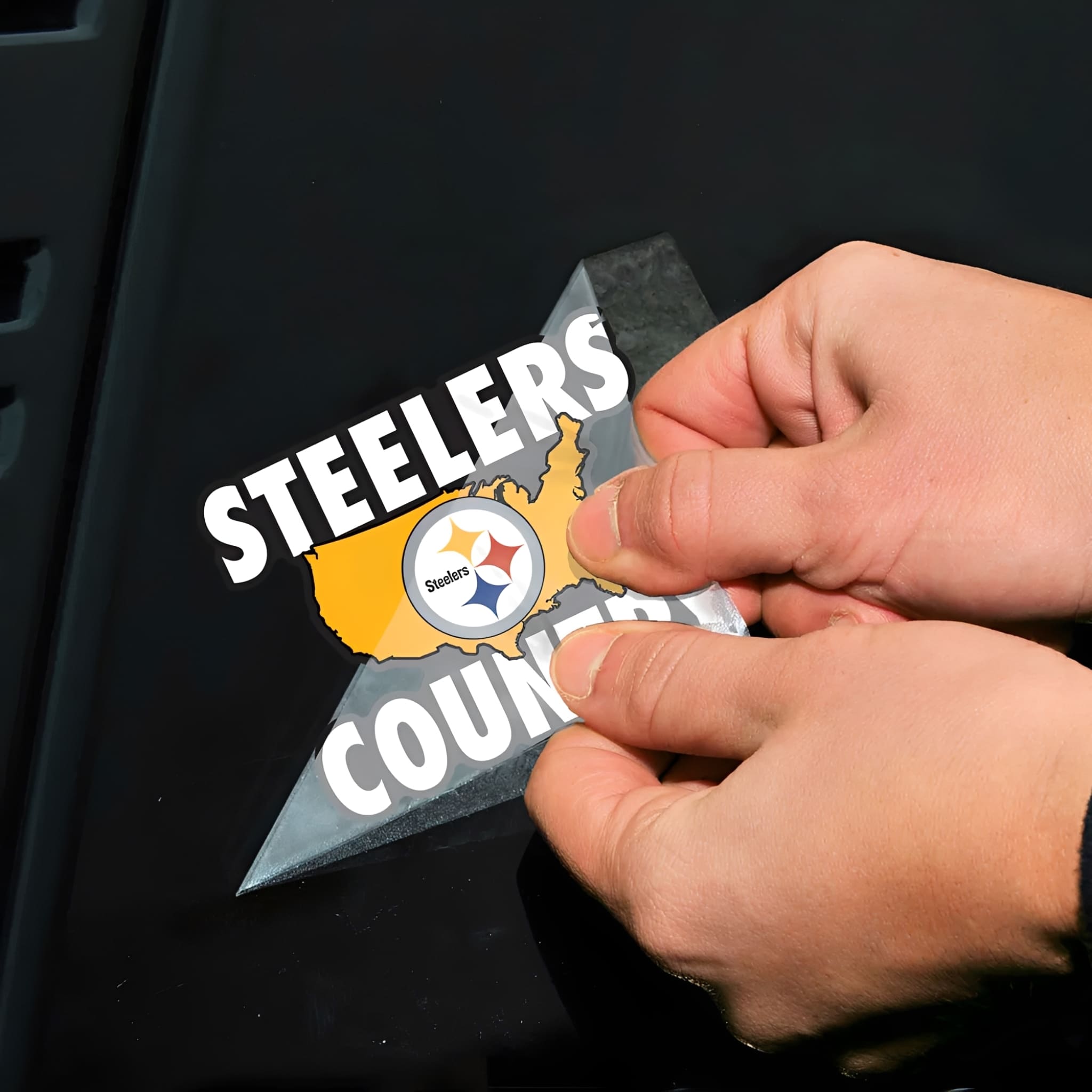 NFL Aufkleber Pittsburgh Steelers Slogan Perfect Cut Color Decal 4" x 4"