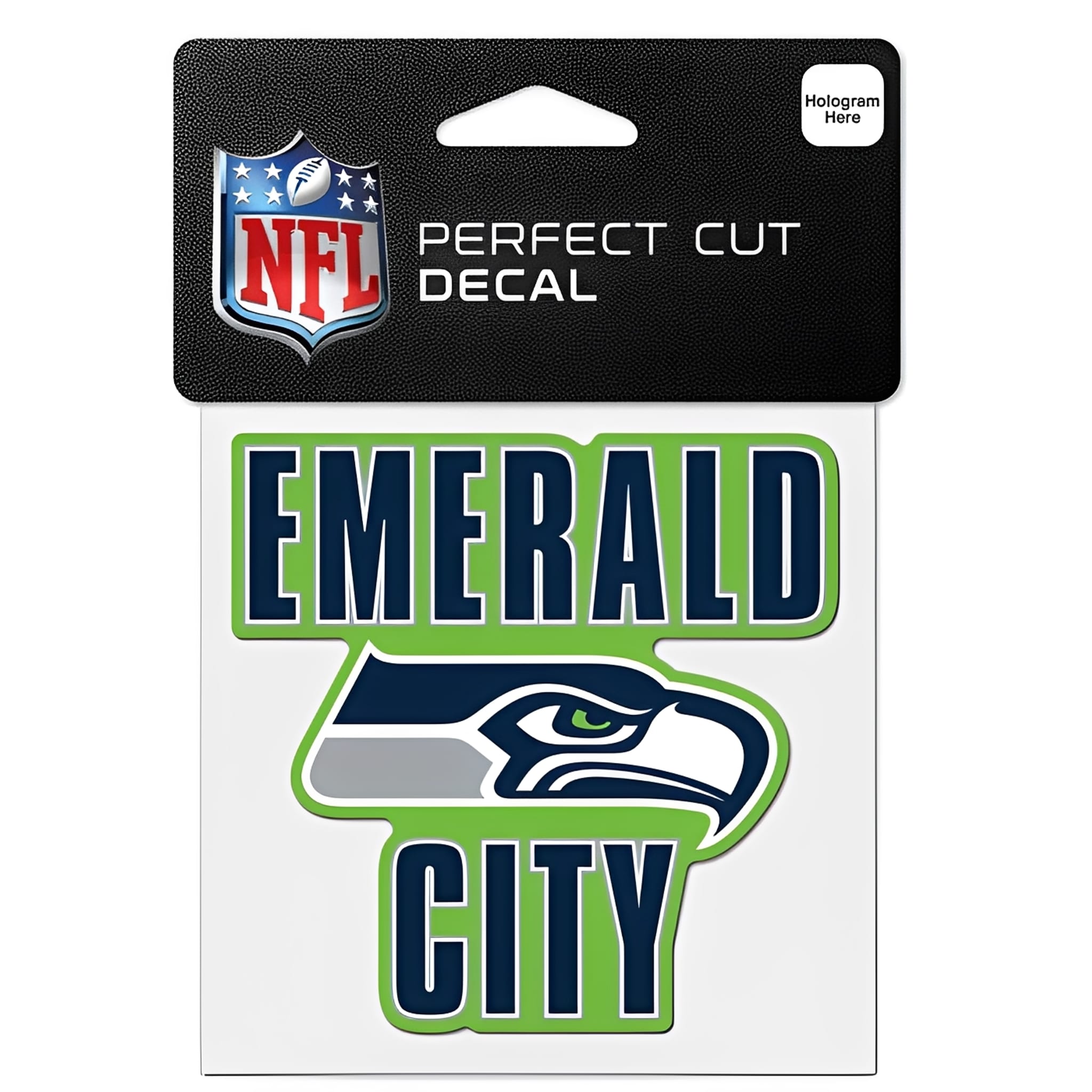NFL Aufkleber Seattle Seahawks Slogan Perfect Cut Color Decal 4" x 4"
