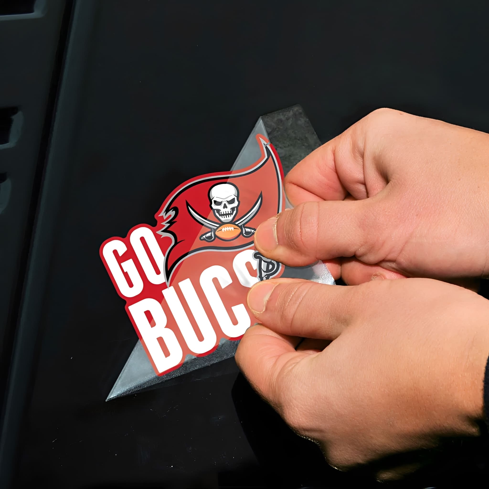 NFL Aufkleber Tampa Bay Buccaneers Slogan Perfect Cut Color Decal 4" x 4"