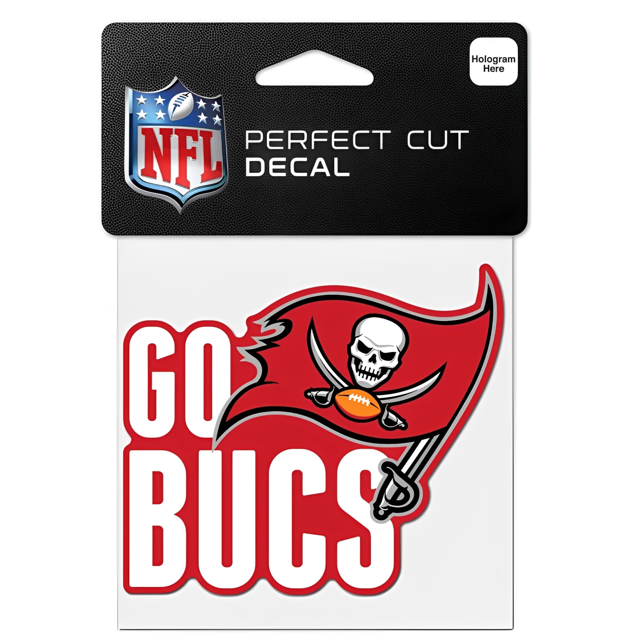 NFL Aufkleber Tampa Bay Buccaneers Slogan Perfect Cut Color Decal 4" x 4"