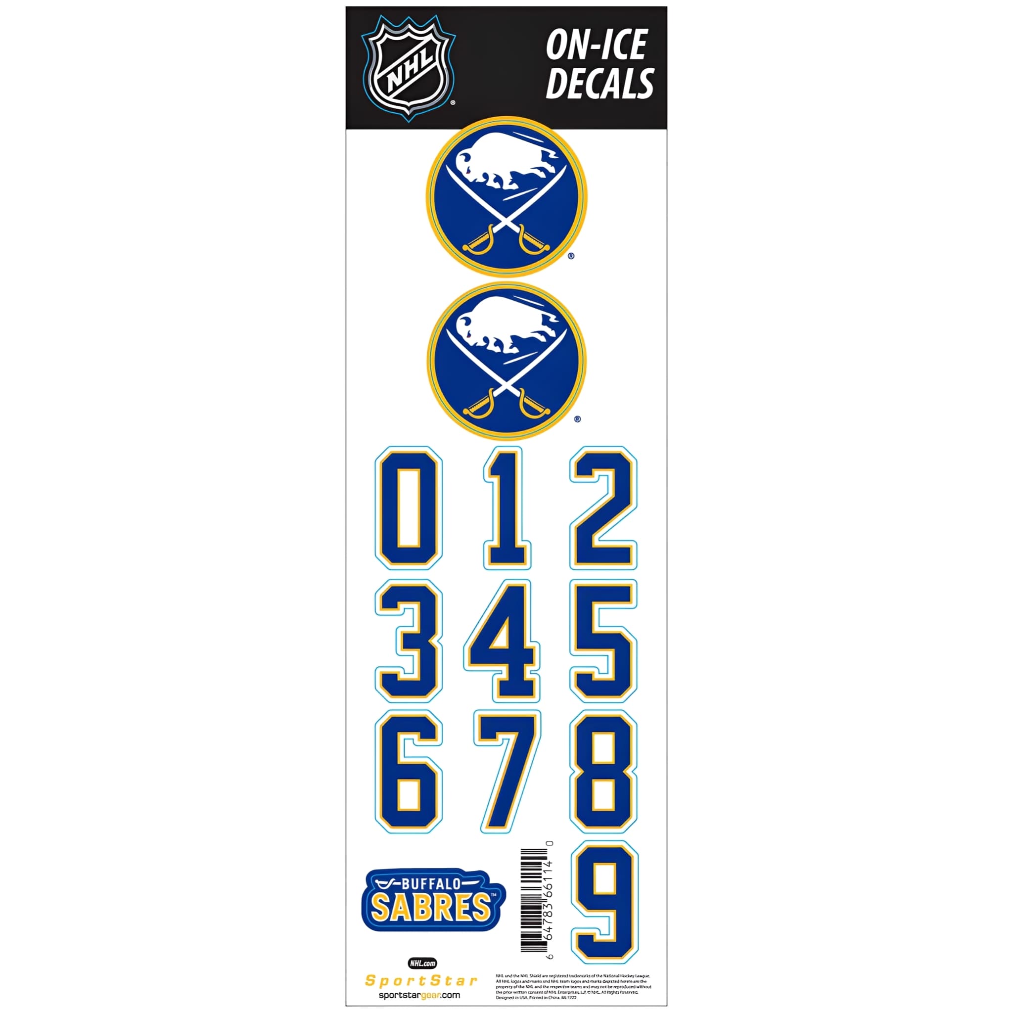 NHL Buffalo Sabres White Helmet Decals