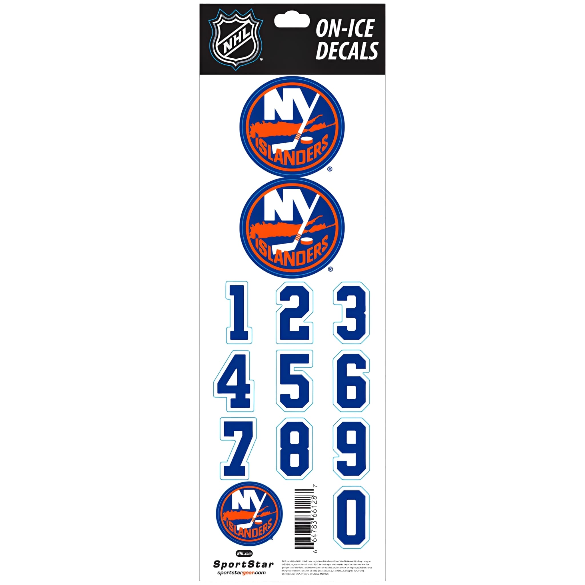 NHL New York Islanders White Helmet Decals