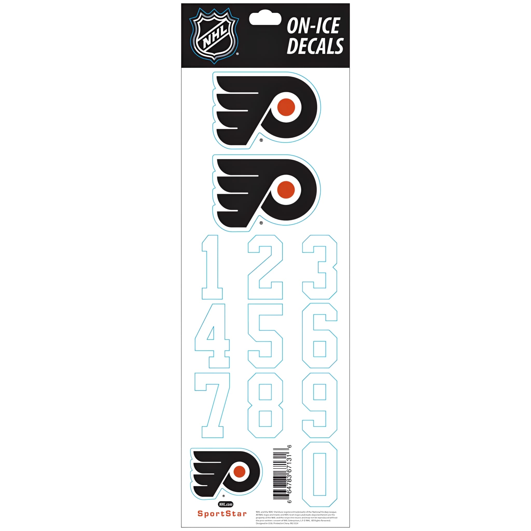 NHL Philadelphia Flyers Black Helmet Decals