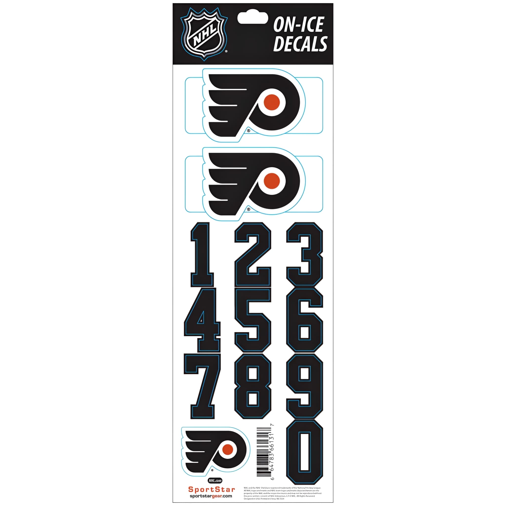 NHL Philadelphia Flyers White Helmet Decals