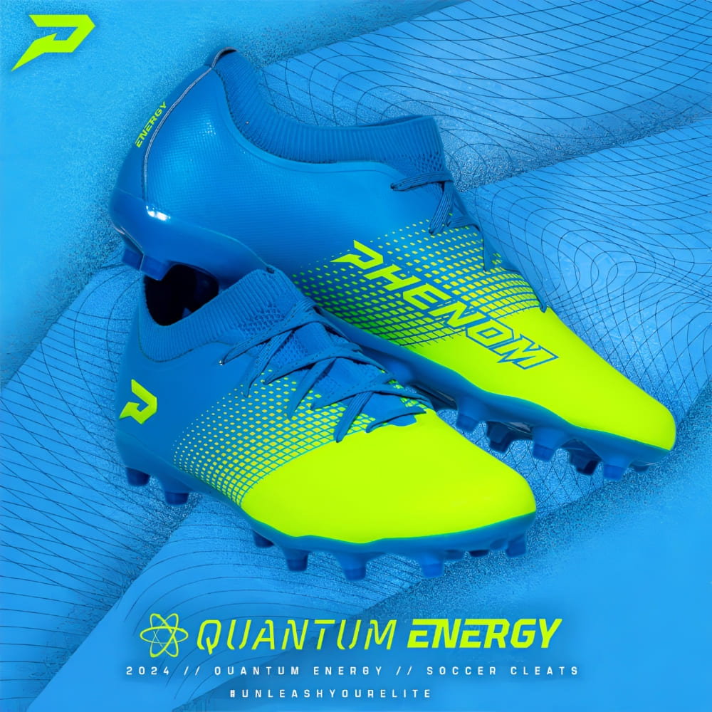All Purpose Multi-Sport Schuhe <br> Phenom Elite <br> Quantum Energy <br> Columbia Blue & Slime